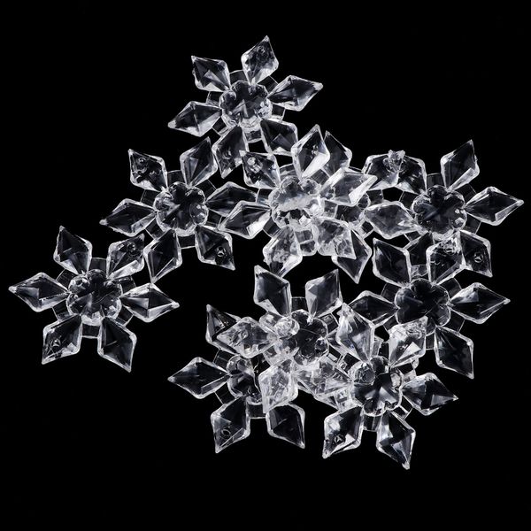 

10pcs clear acrylic crystal snowflake buttons sewing wedding table decor acrylic bead curtain lamp pendant