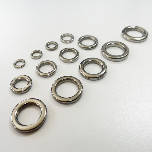 

2019 fishing solid ring jigging fishing accessories pure 304 stainless steel very large test 100pcs/lot