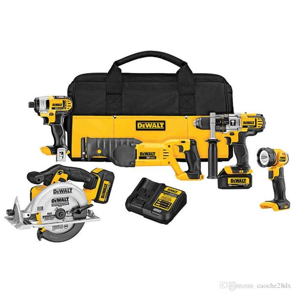 

New dewalt dck592l2 20v max cordle lithium ion premium 5 tool combo kit