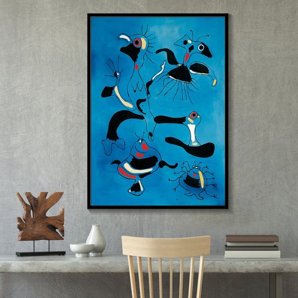 

joan miro -14 abstract wall art oil painting on cancas famous paintings on canvas living room home decoration large picture 191002