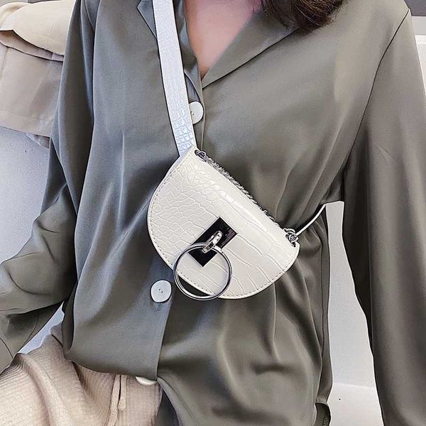 

stone pattern pu leather crossbody bags for women 2020 mini shoulder messenger bag female waist packs lady handbags #50