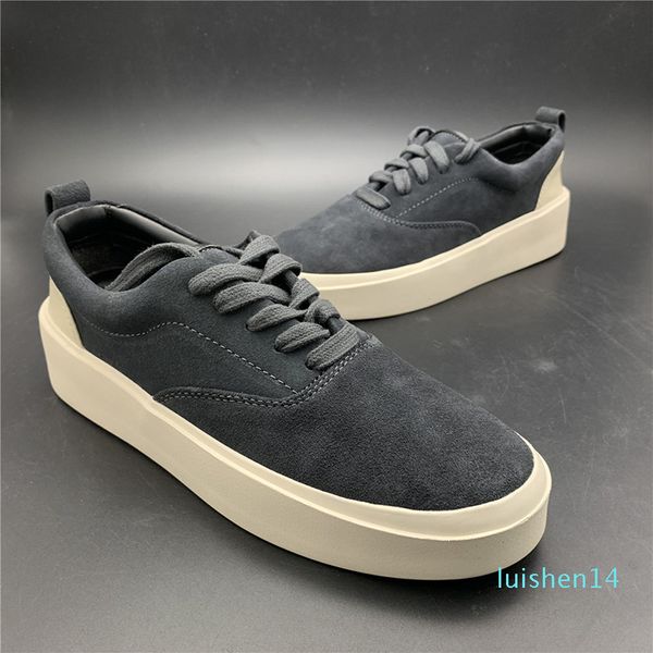 

update fear mens casual shoes the season 5 suede skateboarding shoes italy luxury slip-on fog fashion designer shoes l14, Black