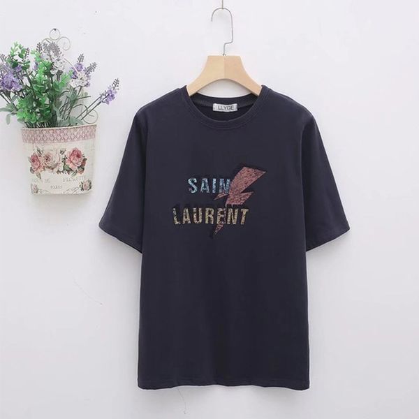 

women's cotton short sleeve t-shirt black white gray letter print o-neck female t-shirts loose 2019 summer fashion tee y19051301