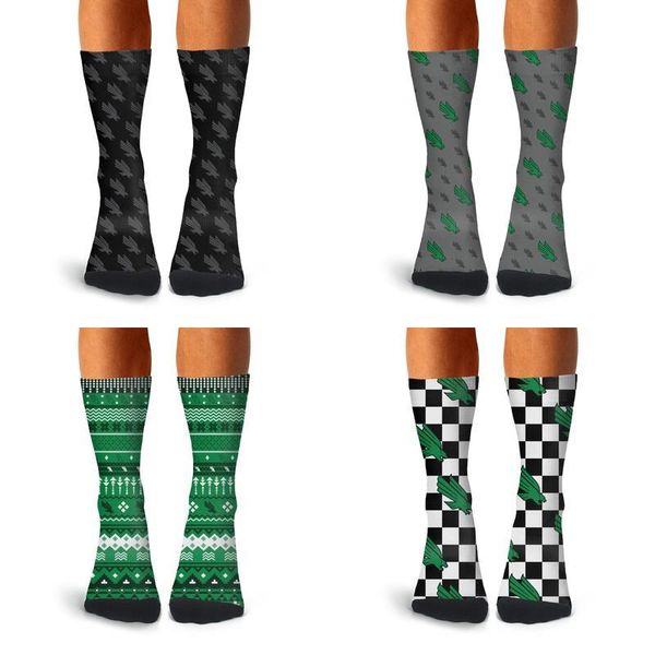 

man north texas mean green crimson tide boot socks cotton fit lightweight warm value football gray 2 christmas seminoles lattice white, Black