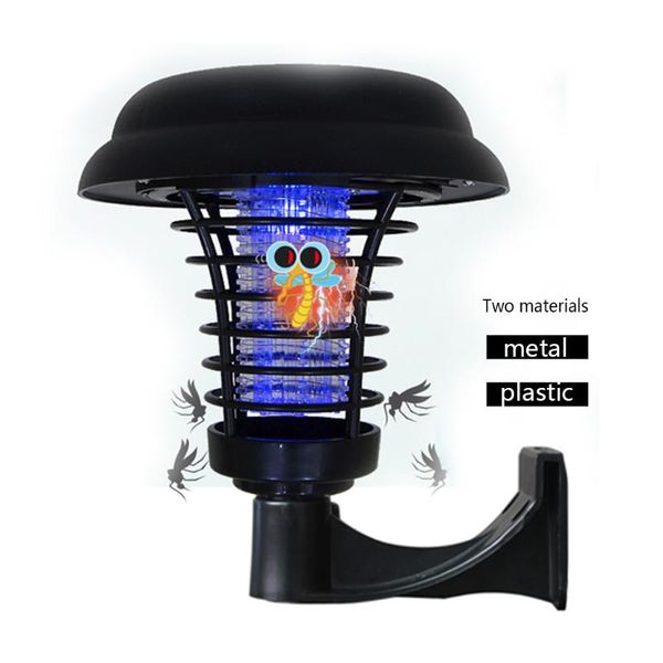 

solar powered mosquito killer outdoor lamp led mosquito bug zapper repellent uv light for garden yard lawn super strong