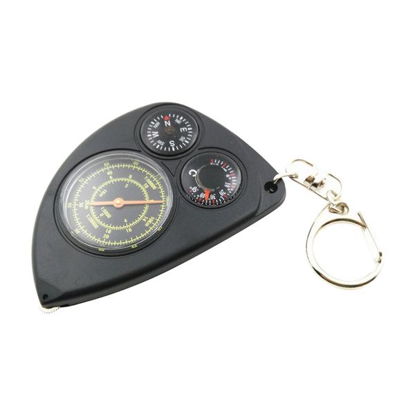 

camping multifunctional mountaineering abs 3 in 1 key chain odometer thermometer mini portable waterproof sport survival hiking