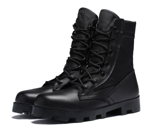 2021 Couro dos homens Anti peluche Respirável Sapatos de Melhores Fãs do Exército Altas Botas de Choque Absorção Treinamento Sneakers Yakuda Local Online Loja