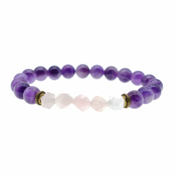 

chakra healing beaded bracelet natural purple crystal stone picture stone beads bracelet 8mm for women men fashion yoga jewelry, Black