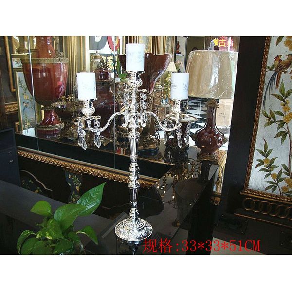 

contracted and contemporary european six head wrought iron candle holder