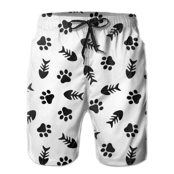 

мужские пляжные шорты быстросохнущие мужские плавки рыбья кость и кошка купальники купальник пляжная одежда пляжные купальные шорты, White;black
