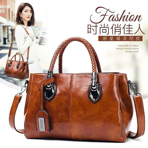 

new women's bag fashion mid-aged bag handbag slant 2019
