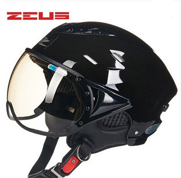 

2020 zeus half face bicycle motorcycle helmet abs half-covered retro electric riding lightweight cycling for women men