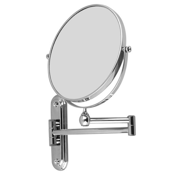 

1pc 8 inch stainless steel wall mounted extending folding double side 5x magnification mirror for bathroom shopify