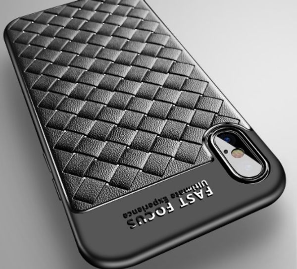 

luxury silicone phone case grid woven weaving cases for iphone 11max 6 6s 7 plus x xs max cover silicon accessories top