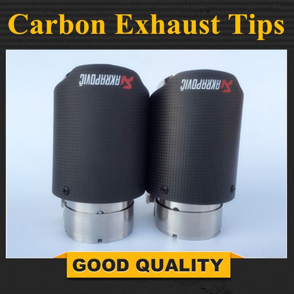 

inlet 2.5" outlet 3.5" stainless car matte carbon fiber car exhaust tip tailpipe car-styling exhaust muffler tip akrapovic
