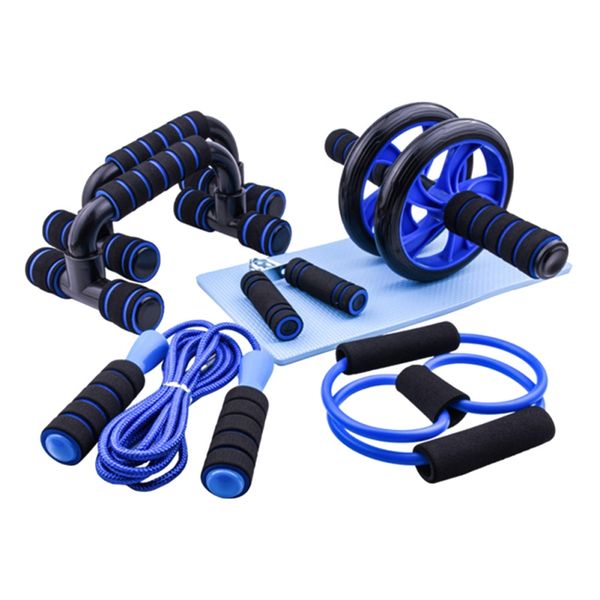 

fitness exercise 6 sets multi-functional muscle yoga training rope jump rope strength training abdominal muscle wheel&hand grip