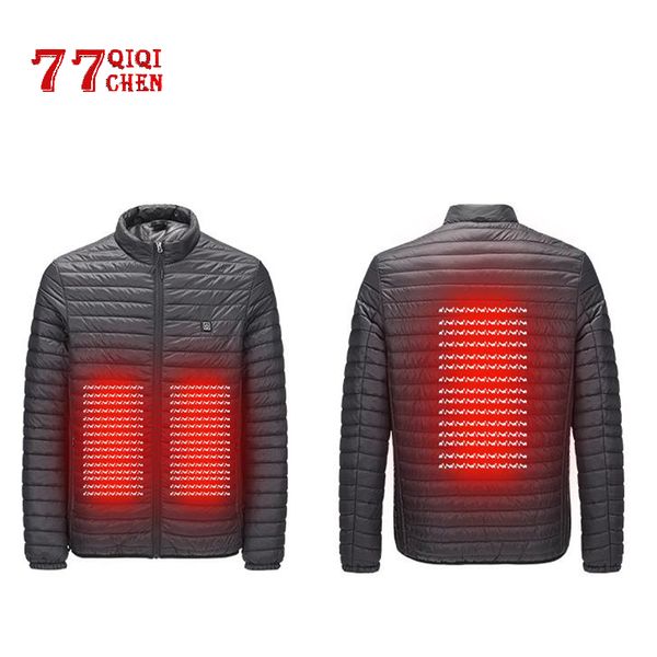

winter heated jackets men women smart usb interface electric thermal thermostat heating jacket skiiing hunting warm heating coat, Black;brown