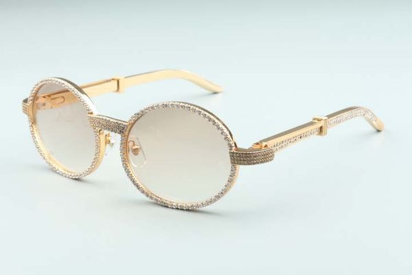 

new diamond frame sunglasses 7550178-b8 stainless steel diamond sunglasses frame size 55-22-140mm dhl ing, White;black
