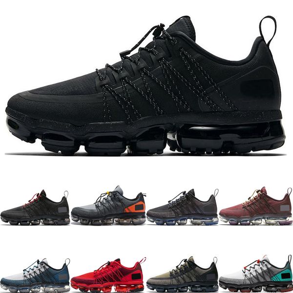 

mens 2019 run utility running shoes women men triple black anthracite white reflect silver medium olive urban bounce trainers sport sneakers