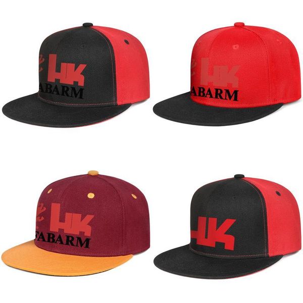 

herkler and koch symbol mens and women snap back baseballcap cool youth hip hopflat brimhats logo mp5 gun firearms flash gold vintage, Blue;gray