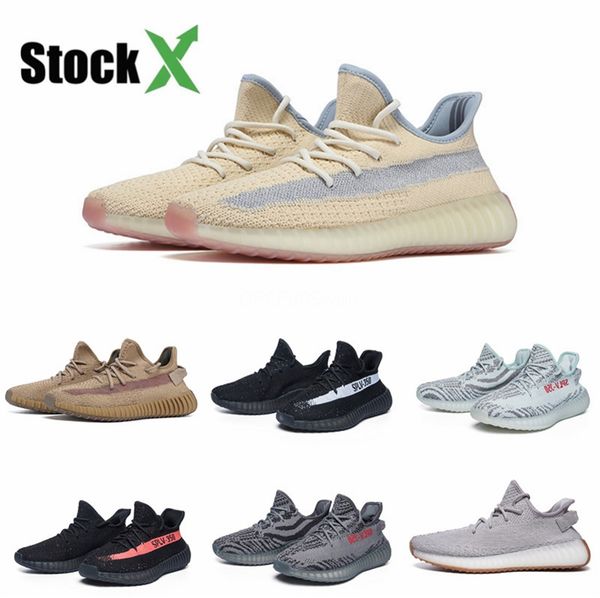 

аутентичные оригиналы черный v3 azael черный белый светоотражающие kanye west мужчины женщины кроссовки спорт кроссовки ef9897 с box # dss37
