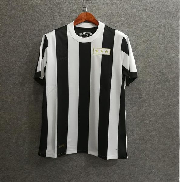 

Retro 120 anniver ary juventu occer jer ey limited edition football hirt, Black;yellow