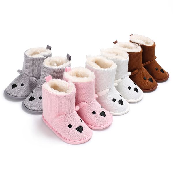 

toddler shoes winter baby boys girls woolen bear thickening snow boots 0-12 months baby shoes for 4 colors