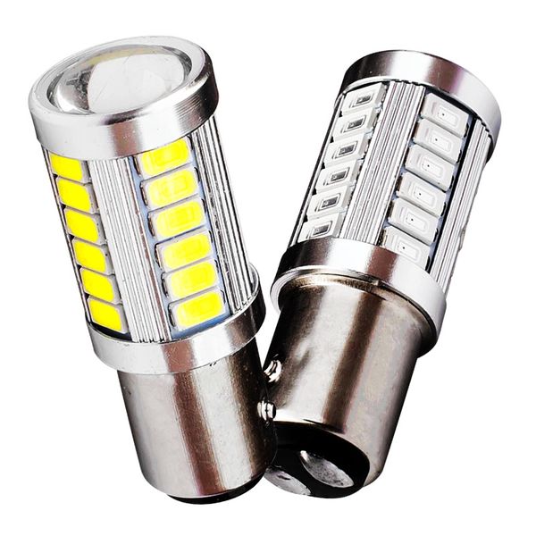 

2pcs 1157 bay15d p21/5w 33 smd 5630 5730 led car brake lights tail lamps turn signal 33smd auto rear reverse bulbs