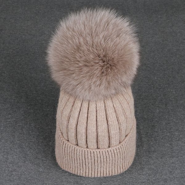 

pompoms hats for women solid color removable fur pompon ball wool knitted skullies beanies warm hat 2017 autumn winter hat