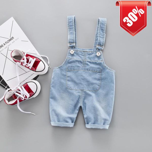

chifuna new summer baby boys girls dungarees pants sleeveless strap romper overalls fashion outfits clothes 1-4 years old y200704, Blue