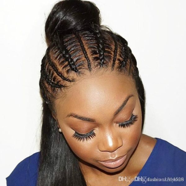 

full lace human hair wigs pre plucked for women 130% density brazilian straight lace wig with baby hair black