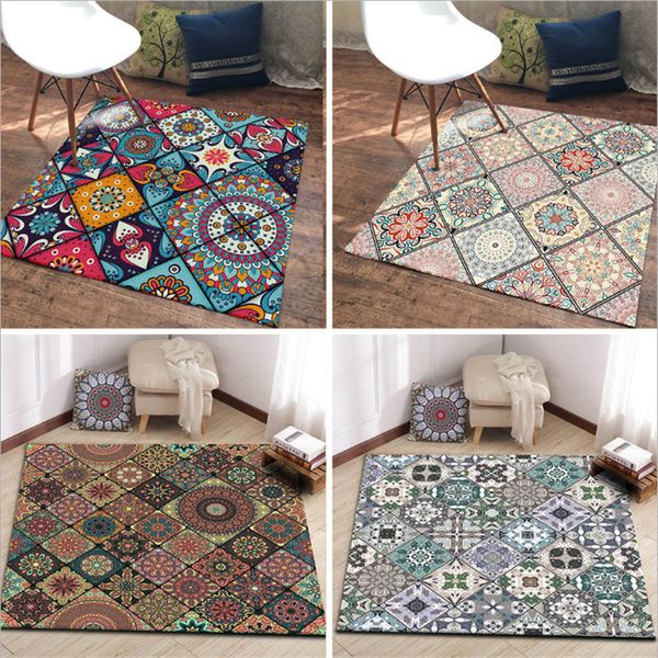 

aovoll ethnic style colored european floral square carpet bedroom rugs carpets for the modern living room carpet kids room