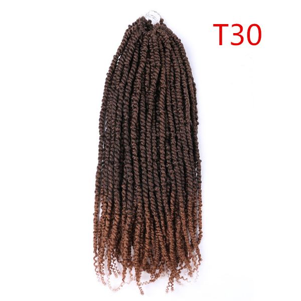 

24 inch 16 strands/pcs passion twist crochet synthetic pre-twisted twist hair black brown extension for ombre braiding hair