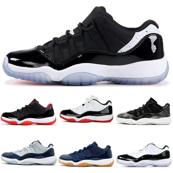 

bred toe jumpman 11 low basketball shoes for men mens obsidian chicago gym red banned unc patent 11s og 2020 new chaussure sneakers #849
