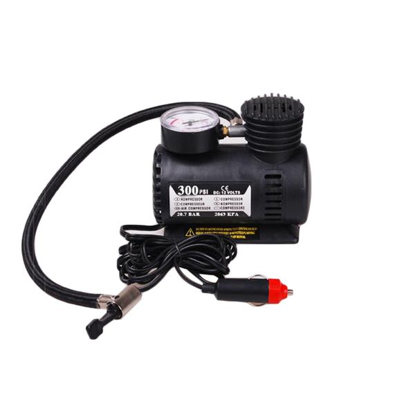 

car air pump 1pcs 12v 300 psi mini air compressor portable car van bike tyre inflator dropship ca