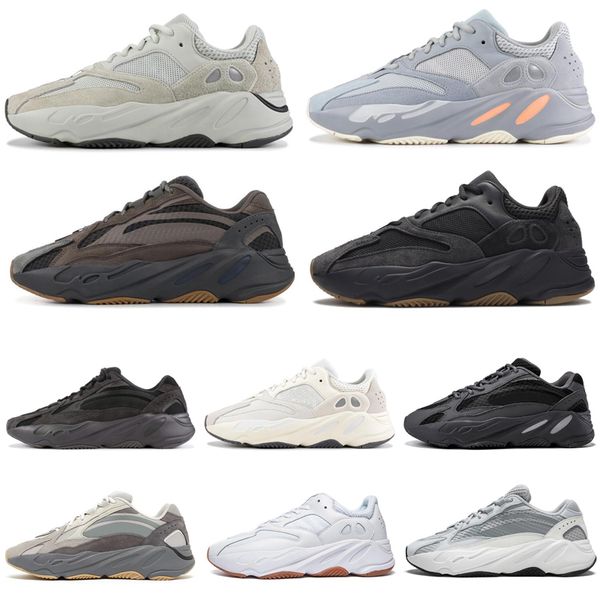 

700 Wave Runner Runnning Shoes Kanye West Static Tephra Vanta Solid Grey Geode Black Gum Women Mens Trainers Sports Sneakers 36-45