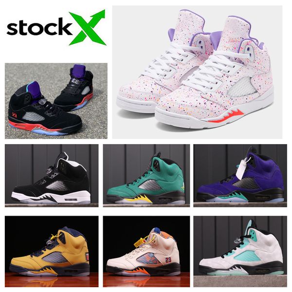 

new alternate grape 5 fire red 5 gs easter sneakers women basketball shoes cz1786-001 with box size 5.5~8.5 ct1605-100