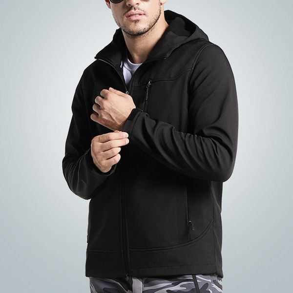 

oeak men's waterproof jacket softshell windproof lightweight hooded outdoor sportswear customized mountaineering jacket, Black