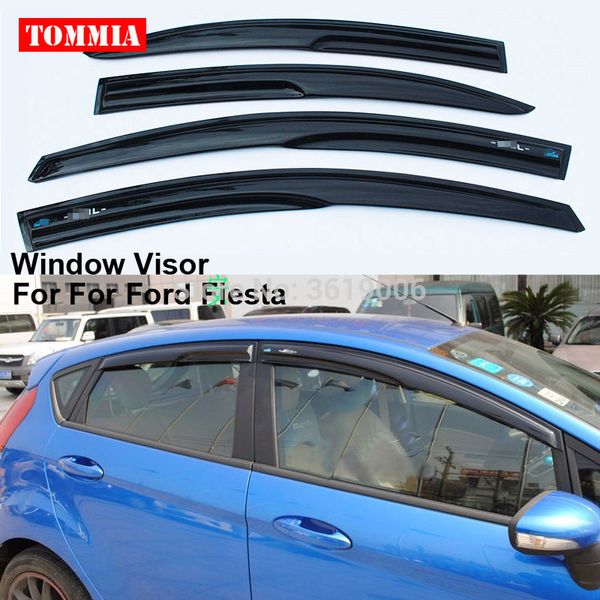 

tommia 4pcs window visor shade vent wind rain deflector guards cover fit for ford fiesta