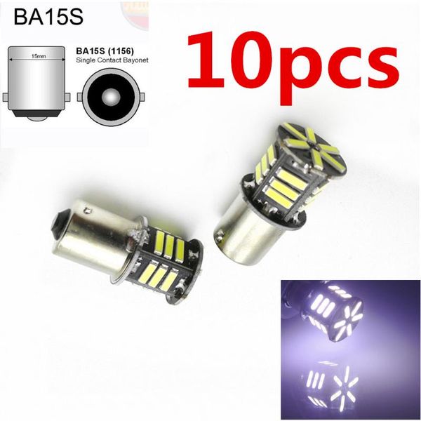 

10pcs 1156 ba15s p21w s25 1459 21 led 7020 smd car styling front turn signal lamp backup lights brake rear fog bulb white 12v