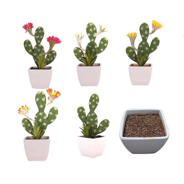 

high - end simulation cactus bonsai 3-ear cactus succulent simulation bonsai diy innovative miniascape without pot