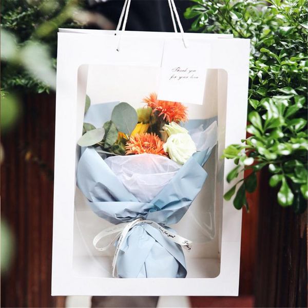 

window tote bag christmas flower bundle bag floral packaging gift box easel combination 8.13