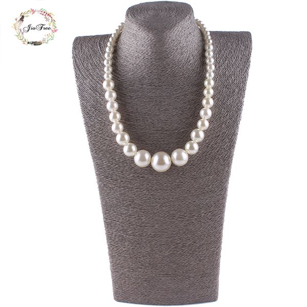 

jiowhite beads simulated pearl china necklace fashion pearl necklace beautiful girls and mother necklace&pendant jewelry, Silver