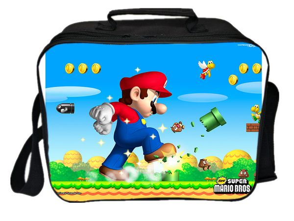 

super mario lunch bag insulation thermal lunch bag fresh keeping ice pack picnic camping shoulder, Blue;pink