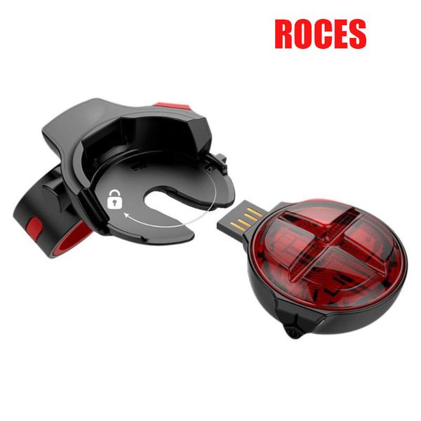 

bicycle rear brake light quick release for bikes automatic intelligent usb rechargeable induction taillight caution light ing