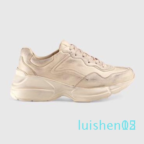 

mens rhyton casual shoes dad sneaker paris fashion luxury designer womens shoe platform sports strawberry wave mouth tiger web printl02 l15, Black