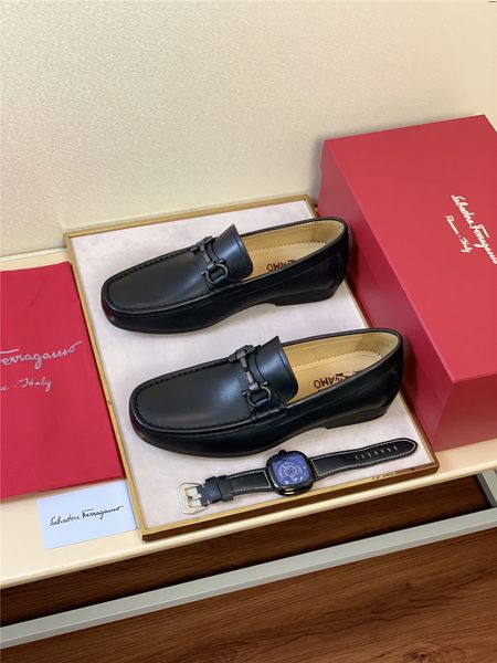 

2019 autumn men casual loafers office luxury brands comfort driving shoes men's formal alligator genuine leather slip-on dress shoes, Black