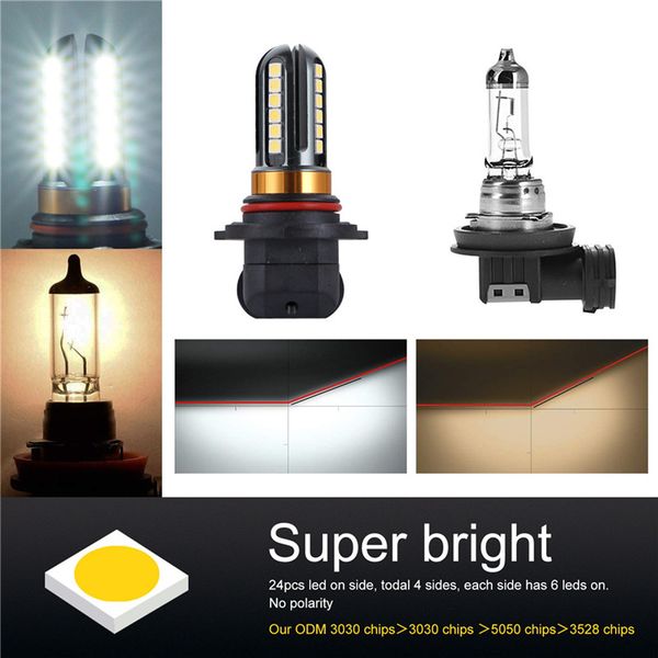 

wupp car lights 72w h16/5202 led bulbs x 2 fog light high power cob truck driving dc12v-24v dropship 19a19