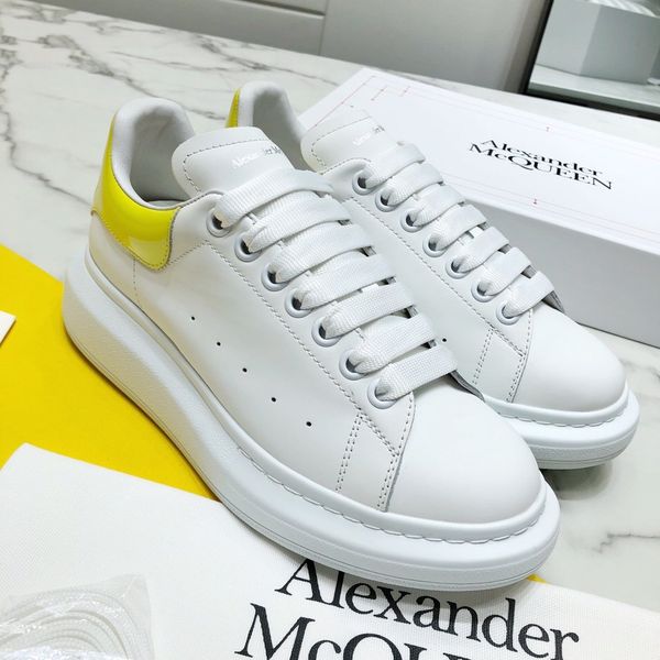 

fashion platform men's and women's shoes wild vintage luxury white shoes women's thick casual shoes reflective leather sneake, Black