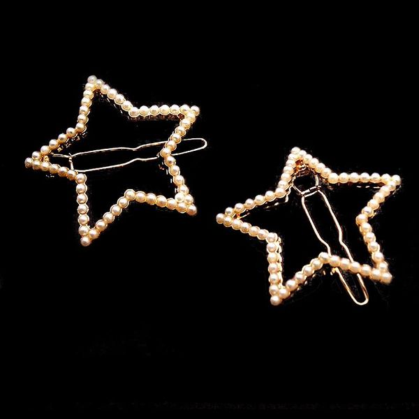 

1 pair fashion star hair clip barrette hair accessories decoration hairpin jewelry hair pearl pins for girls ovxge, Black